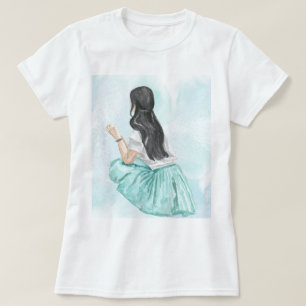Susurros de Serenidade – Camiseta Watercolor Girl