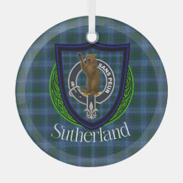 Sutherland Scottish Clan Tartan & Crest