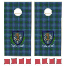 Sutherland Scottish Clan Tartan e Crest