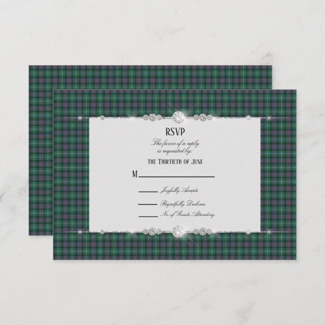 Sutherland Scottish Tartan RSVP (Frente/Verso)