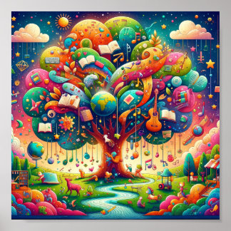 Sutil Wonders: o Poster da Árvore de Aprendizado p