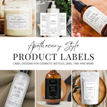 Modern Apothecary Style Product Packaging Labels