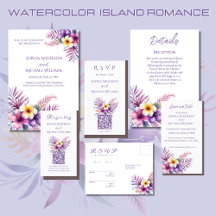 Watercolor Island Romance Wedding Collection