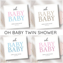 Simple Twin Baby Shower