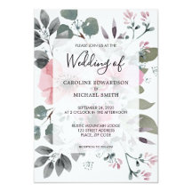 Rustic watercolor floral botanical wedding