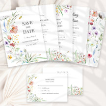 Colorful Wildflower Meadow Wedding Collection
