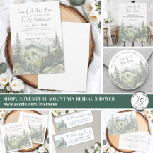 Elegant Forest Mountain Adventure Bridal Shower