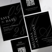 Modern Elegant Minimalist Black and White Wedding 