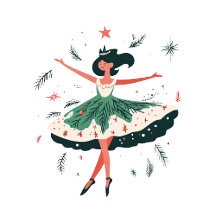 Nutcracker Ballet Theme Christmas Cards