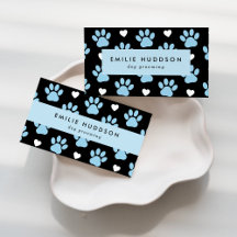 Blue Paws, White Hearts Business Cards Collection