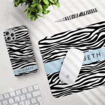 Zebra Stripes, Blue - Home Decor Collection