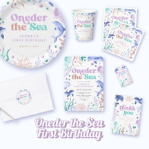 Dolphin Oneder the Sea Retro First Birthday