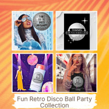 Fun Retro Disco Ball Party
