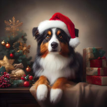 DC Animals in Santa Hats on Ornaments