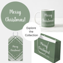 Sage Green Christmas gift wrap & home decor