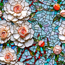 Pretty Home Décor with Mosaic Roses Patterns