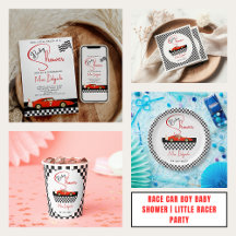 Race Car Boy Baby Shower Collection   Little Racer