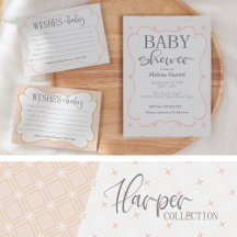 Harper • Modern Geometric Peach Baby Suite