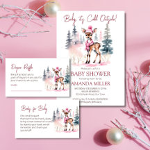Winter wonderland girl deer themed baby shower
