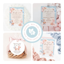 Boy Girl Twins Teddy Bear  Baby Shower