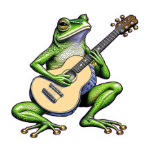 Frog Playing the Guitar