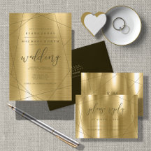 Metallic Geometric Wedding Gold