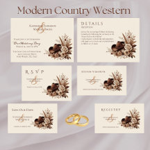 Modern Elegant Country Western-Floral
