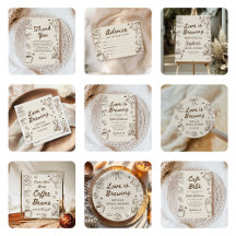Coffee Hand Drawn Bridal Shower Party