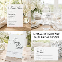 Minimalist Black and White Bridal Shower