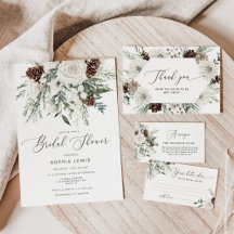 Evergreen bridal shower collection