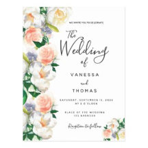 Wedding lush florals coral white