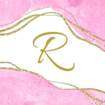 Personalized Modern Pink And Gold Glitter Gifts