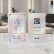 Luxury Holographic Business Cards with QR Code