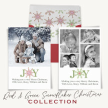 Christmas Holiday Colorful Whimsical Snowflakes