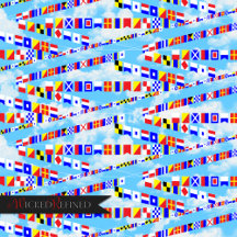 Maritime Signal Flags pattern 5 Sailor Sayings