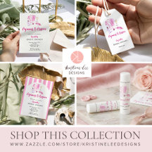 Pajamas and Prosecco Bridal Shower Watercolor 