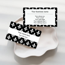 White Fleur de Lis Business Cards Collection