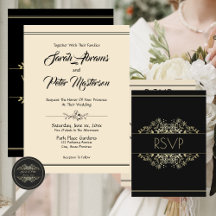 Elegant Black and Gold Wedding Collection