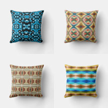 Throw Pillows With Geometric Pattern Designs 