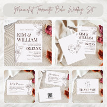 Minimalist Terracotta Boho Wedding