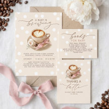 A Baby Is Brewing Baby Shower Invitation Set