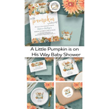 A Little Pumpkin Autumn Fall Floral Baby Shower