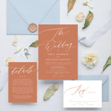 Terracotta Dusty Orange Elegant The Wedding