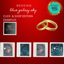 blue galaxy sky wedding collection