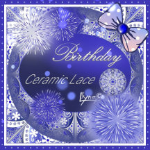 Ceramic Lace Blue of Greece Birthday Party
