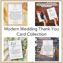 Modern Wedding Thank You Cards 