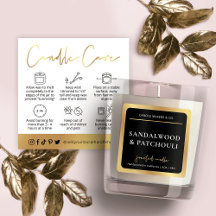 Candle Business Templates White Black Gold Script