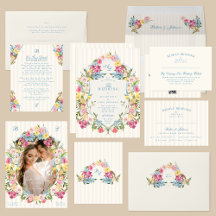 Vintage French floral crest Wedding Collection