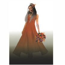 Hallowedding Orange and Black Florals