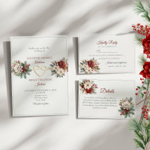 Christmas Winter Wedding Invitation Suite